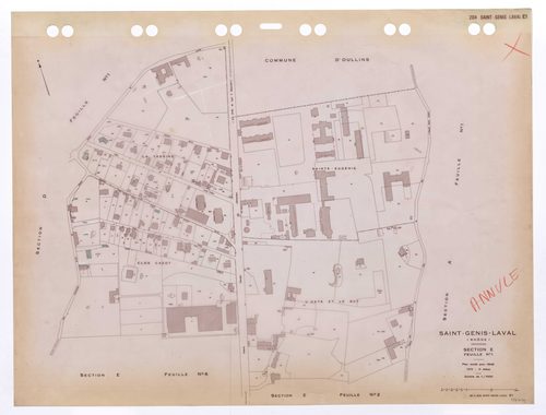 Section E feuille n°1. Plan révisé pour 1946. 3e édition pour 1979. Plan annulé.
