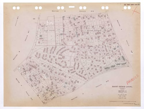 Section E feuille n°4. Plan révisé pour 1946. 4e édition pour 1979. Plan annulé.