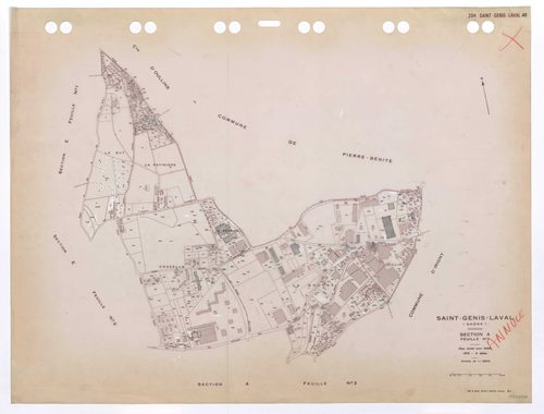 Section A feuille n°1. Plan révisé pour 1946. 3e édition pour 1979. Plan annulé.