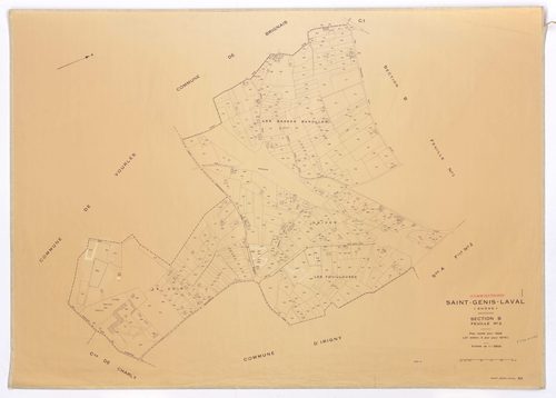 Section B feuille n°2. Plan révisé pour 1946. 2e édition à jour pour 1978.