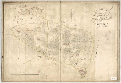 Section C dite des Barolles, feuille n°1 (parcelles 1-332).