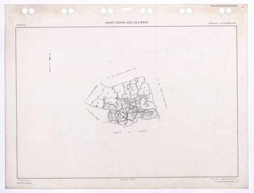 Tableau d'assemblage (TA). Cadastre remanié pour 1991.