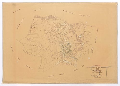 Section unique 6e feuille (partie de l'ancienne feuille n°1). Plan révisé pour 1933. 3e édition à jour pour 1976.