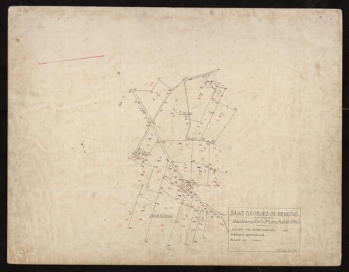 Verso : sections N et O. Planchette n°44.