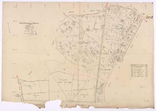 Section L 2e feuille. Plan révisé pour 1953.