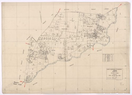 Section E feuille unique. Plan révisé pour 1953.