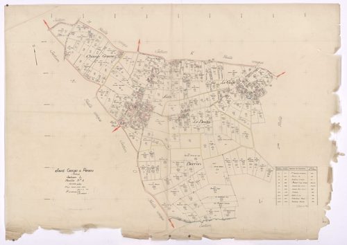 Section L 1ère feuille. Plan révisé pour 1953.