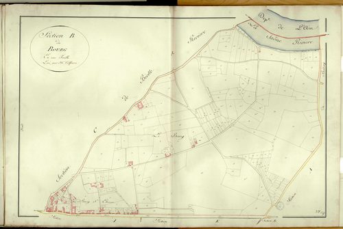 Section B dite du Bourg, feuille unique (parcelles 1-367).