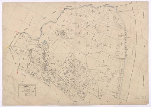 Section D 1ère feuille. Plan révisé pour 1953.