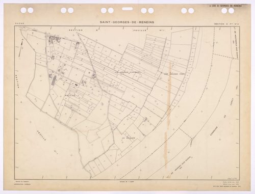 Section D feuille n°2. Feuille révisée pour 1953. Edition à jour pour 1984.