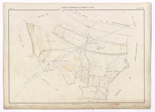 Section AE. Feuille renouvelée pour 1959. Feuille supprimée pour 1980.