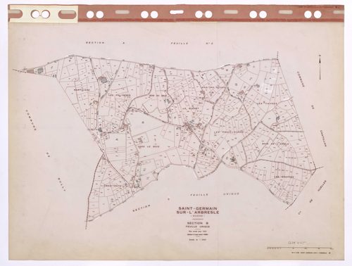 Section B feuille unique. Plan révisé pour 1937. Edition à jour pour 1985.