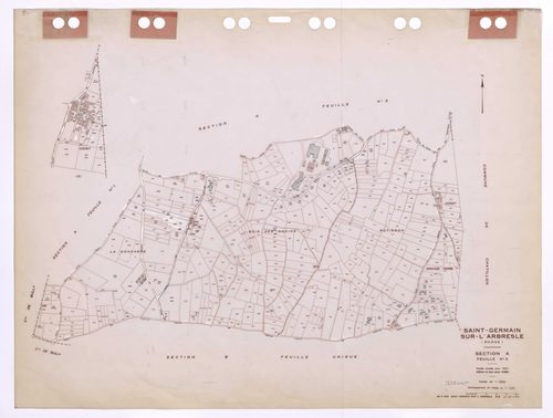 Section A feuille n°3. Plan révisé pour 1937. Edition à jour pour 1985.