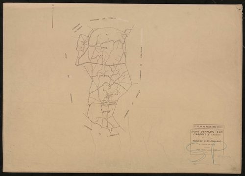 Tableau d'assemblage (TA). Plan révisé pour 1937.