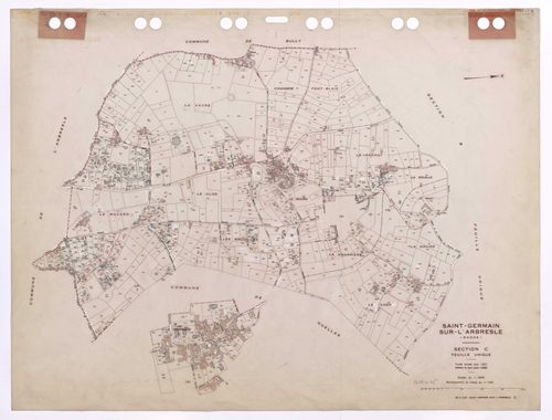 Section C feuille unique. Plan révisé pour 1937. Edition à jour pour 1985.
