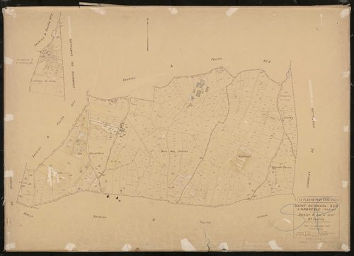 Section A dite de Glay 3e feuille (partie de l'ancienne 2e feuille). Plan révisé pour 1937.
