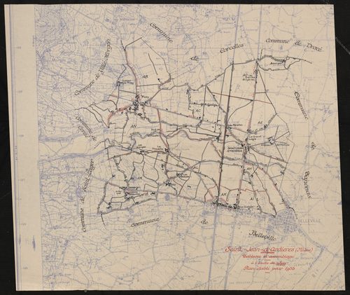 Tableau d'assemblage (TA). Plan établi pour 1955.