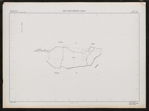 Calques définitifs (noir et blanc) : plan de récolement de bornage. Section ZA. Plan établi en 1984.