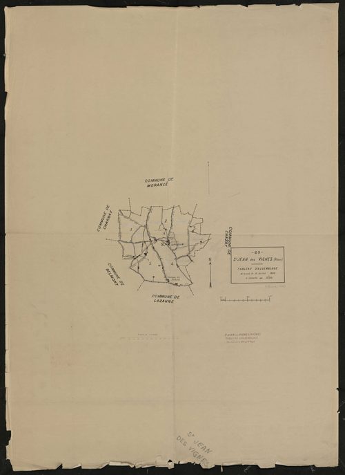 Tableau d'assemblage (TA). Plan dressé le 10 juillet 1930.