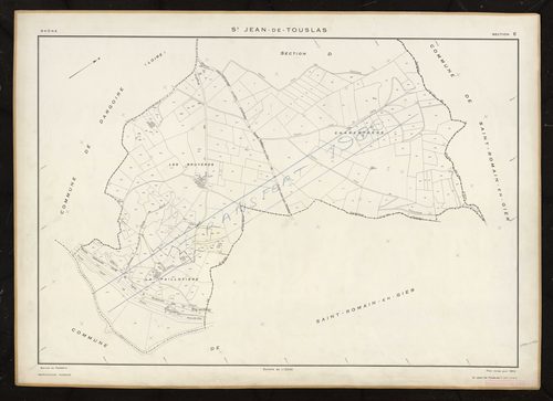 Section E feuille unique. Plan révisé pour 1952.