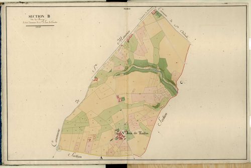 Section B dite du Bourg, feuille unique (parcelles 1-248).