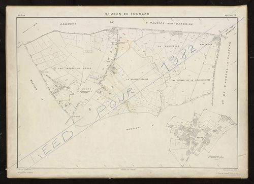 Section B feuille unique. Plan révisé pour 1952.