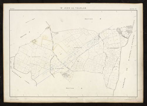 Section C feuille unique. Plan révisé pour 1952.