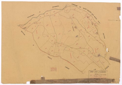 Section A feuille n°2. Plan révisé pour 1951.