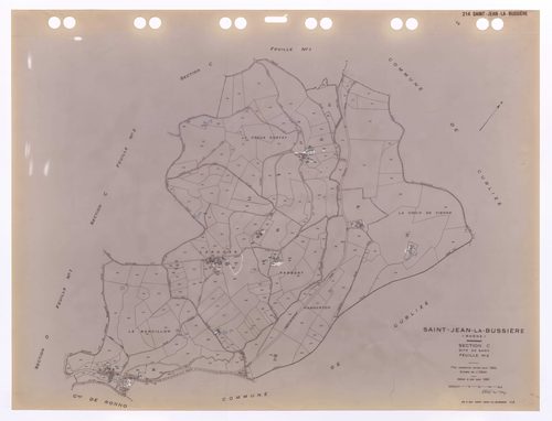 Section C dite de Sany feuille n°2. Feuille révisée pour 1952. Edition à jour pour 1983.