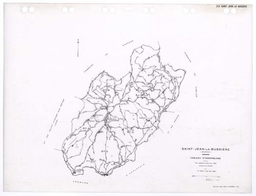 Tableau d'assemblage (TA). Cadastre révisé pour 1952. 3e édition à jour pour 1982.