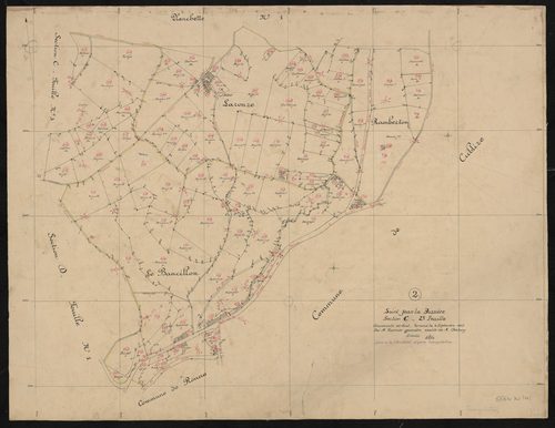Section C 2e feuille, planchette n°2, levé effectué du 20 août au 8 septembre 1947.