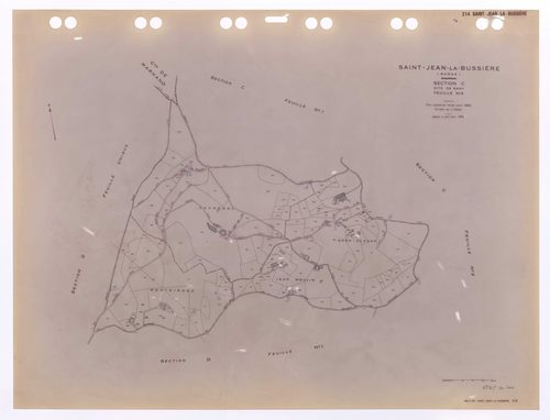 Section C dite de Sany feuille n°3. Feuille révisée pour 1952. Edition à jour pour 1983.