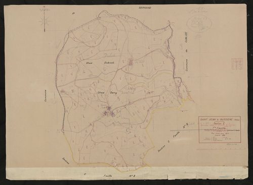 Section C (ancienne section C et partie de l'ancienne section D) 1ère feuille. Plan révisé pour 1951.
