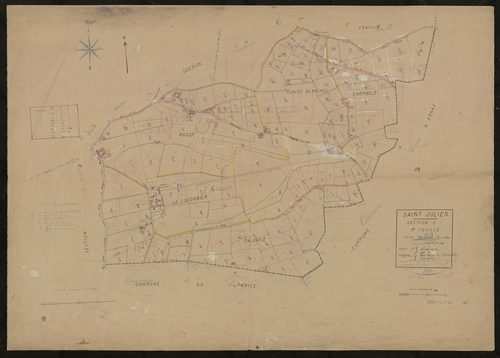 Section C 2e feuille. Plan révisé pour 1935.