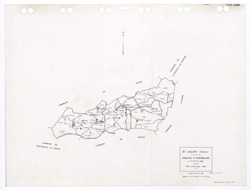 Tableau d'assemblage (TA). Plan révisé pour 1935. Edition à jour pour 1984.