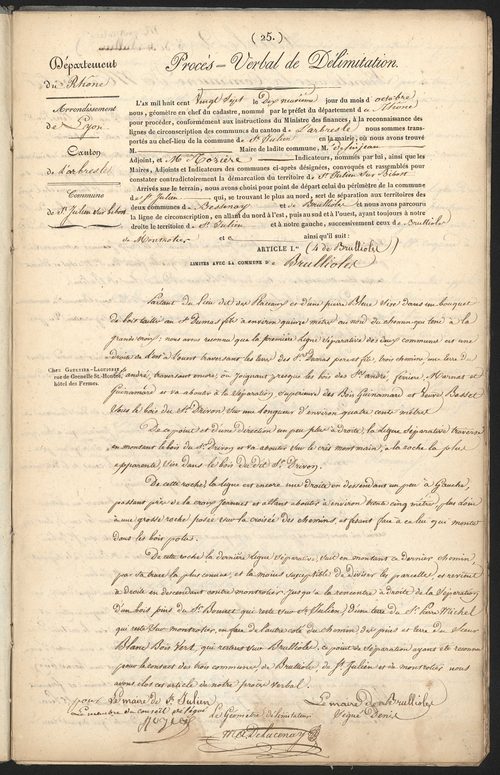 Saint-Julien-sur-Bibost, 19 octobre 1827.