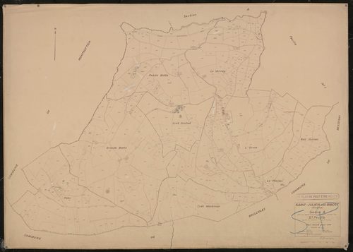 Section A (ancienne section A et partie de l'ancienne section B) 2e feuille (partie des anciennes 1ère et 2e feuilles). Plan révisé pour 1938.