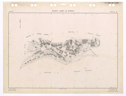 Section AB. Feuille renouvelée pour 1967. Edition à jour pour 1985.