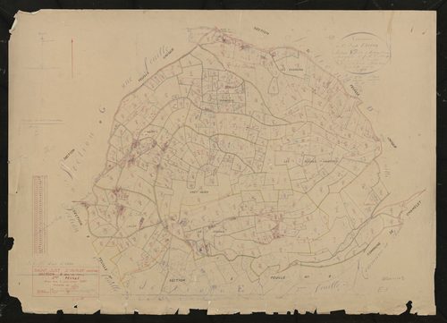 Section E dite de Nery feuille n°3. Plan mis à jour pour 1967.