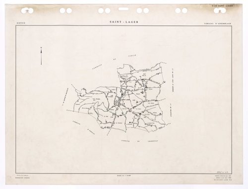 Tableau d'assemblage (TA). Cadastre renouvelé pour 1963. Edition à jour pour 1985.