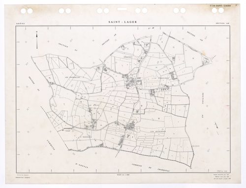 Section AH. Feuille renouvelée pour 1963. Edition à jour pour 1985.