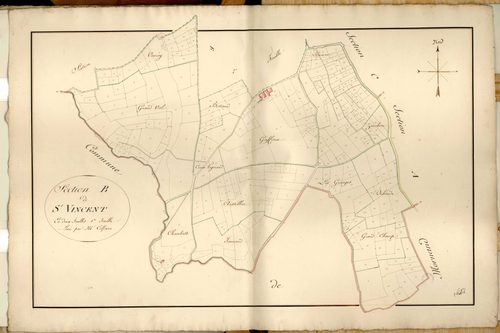 Section B dite de Saint-Vincent, feuille n°1.