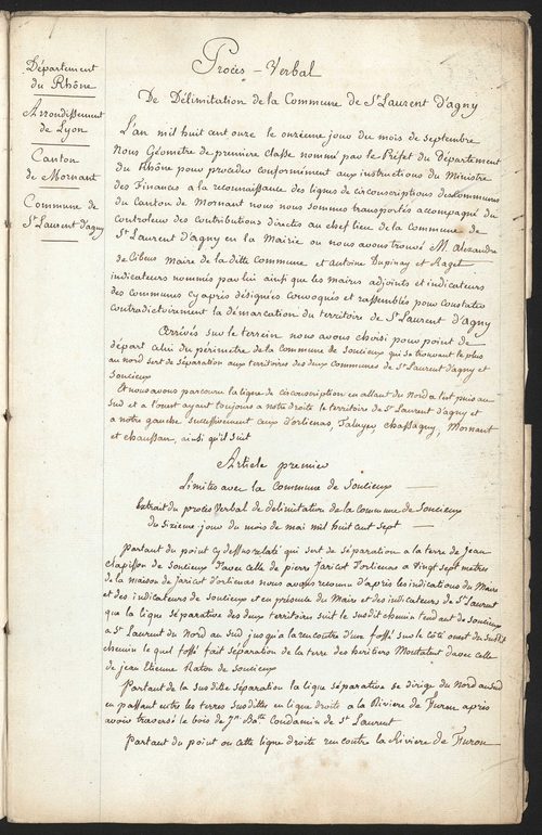 Saint-Laurent-d'Agny, 11 septembre 1811.