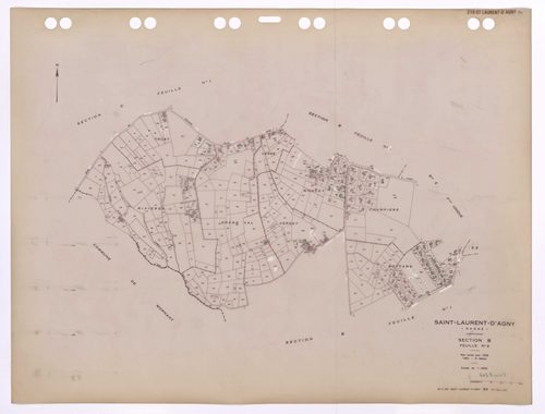 Section B feuille n°2. Plan révisé pour 1936. 2e édition à jour pour 1982.