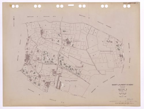 Section B feuille n°3. Plan révisé pour 1936. 2e édition à jour pour 1982.