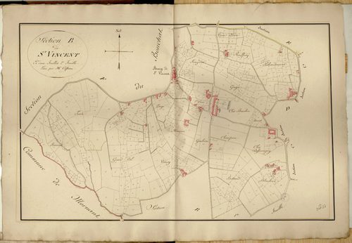 Section B dite de Saint-Vincent, feuille n°2.