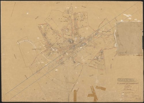 Section F 1ère feuille (parties des anciennes 1ère et 2ème feuilles). Plan révisé pour 1948. Réédition pour 1978.