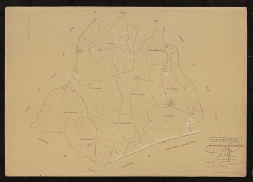 Section D 1ère feuille (partie des anciennes 1ères et 2e feuilles). Plan révisé pour 1948.