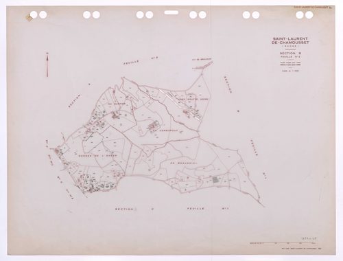 Section B feuille n°2. Feuille révisée pour 1948. Edition à jour pour 1985.