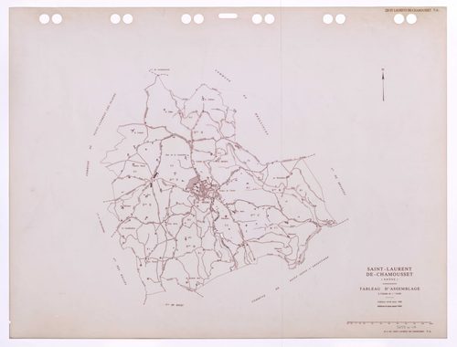 Tableau d'assemblage (TA). Cadastre révisé pour 1948. Edition à jour pour 1985.